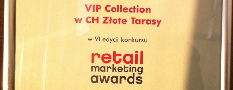 RETAIL MARKETING AWARDS 2013 dla konceptu VIP Collection